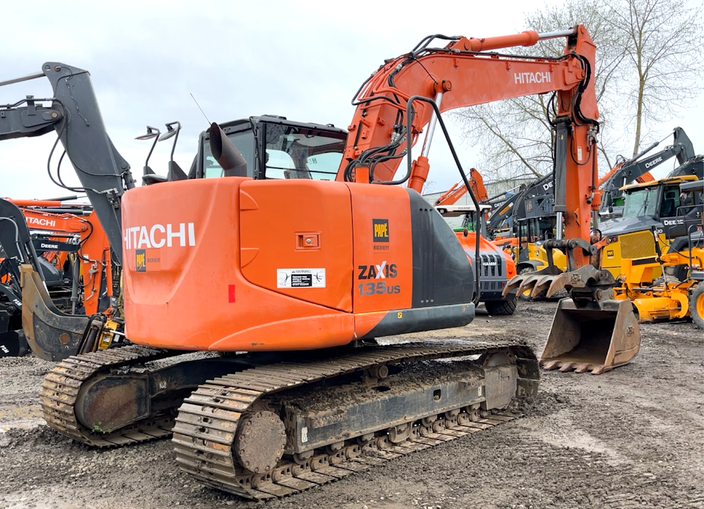 2016 HITACHI ZX135US-5N EXCAVATOR TRACKHOE CAB AUX HYD THUMB QC - Inventory #47628 - Image 4