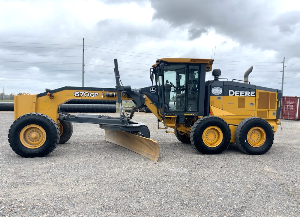 2017 JOHN DEERE 670GP 4WD MOTOR GRADER TRACTOR ROAD 14' MB AC CAB PB - Inventory #35279 - Image 4